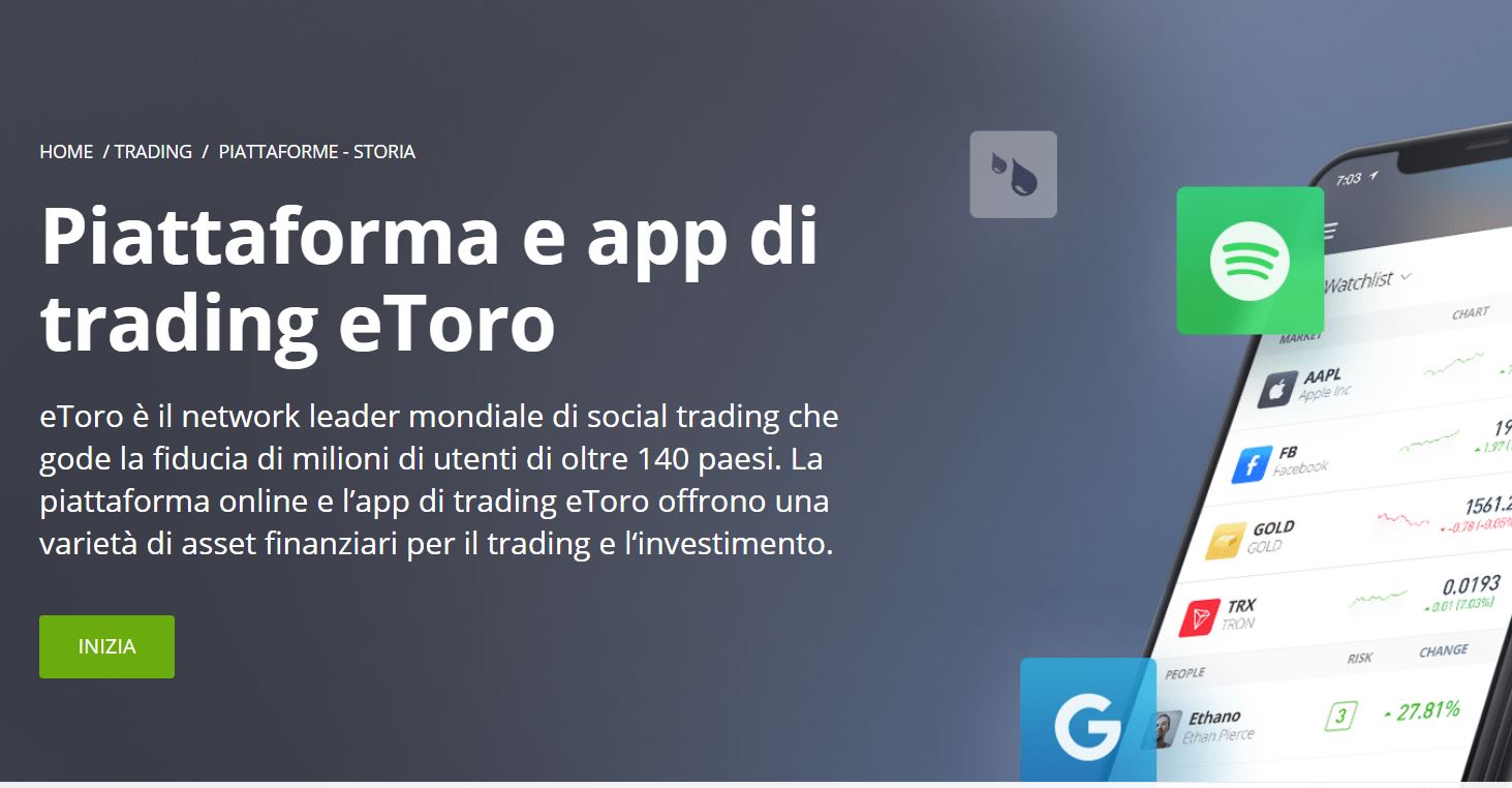 Piattaforma di trading eToro